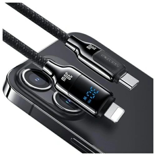 Kup Cablul USB-C / Lightning USAMS 30W 1.2m Display Digital Zinc Alloy Cablul de date pentru încărcare rapidă Seria HX - USA1202 - {ean13} - Sklep Home Screen