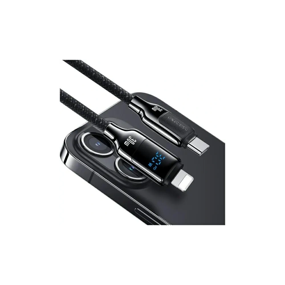 Kabel USAMS USB-C / Lightning 30W 1.2m Digital Display Zinc Alloy Fast Charging Data Cable HX Series