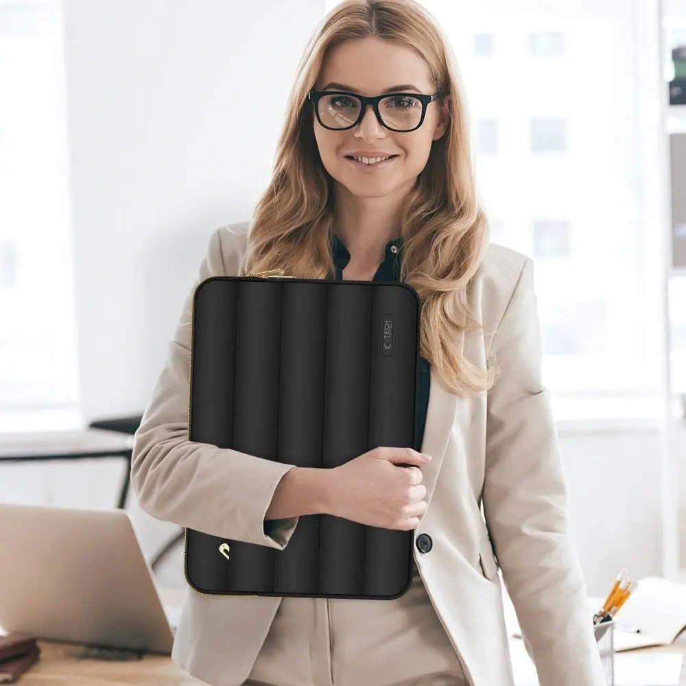 Pokrowiec + torba na akcesoria Tech-Protect Puffy Laptop 13-14 Black