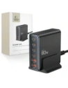 Tech-Protect stație de încărcare DC80W-GAN 6-porturi 2xUSB-A, 4xUSB-C încărcător desktop PD80W / QC3.0 negru