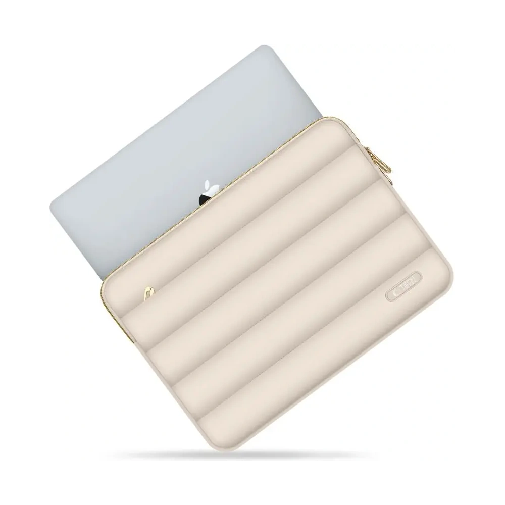 Pokrowiec + torba na akcesoria Tech-Protect Puffy Laptop 13-14 Sand