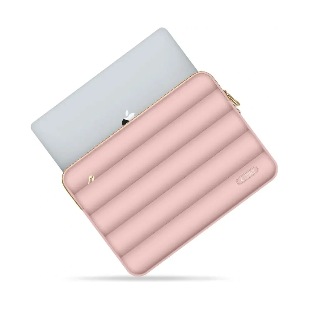 Pokrowiec + torba na akcesoria Tech-Protect Puffy Laptop 13-14 Dusty Rose