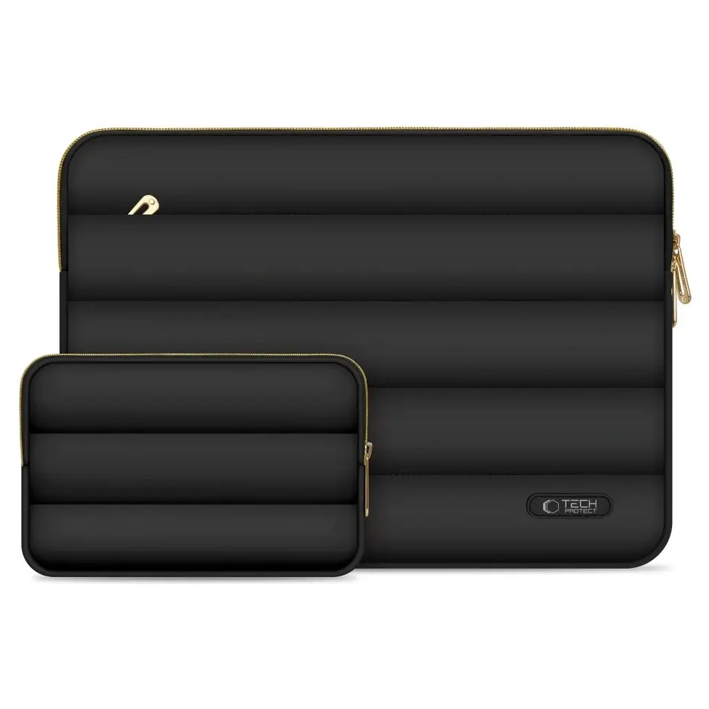 Pokrowiec + torba na akcesoria Tech-Protect Puffy Laptop 15-16 Black