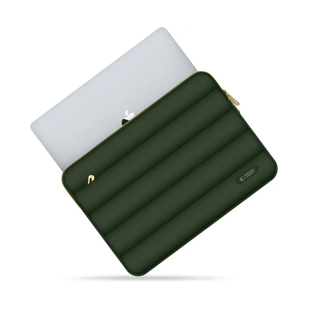 Pokrowiec + torba na akcesoria Tech-Protect Puffy Laptop 15-16 Army Green