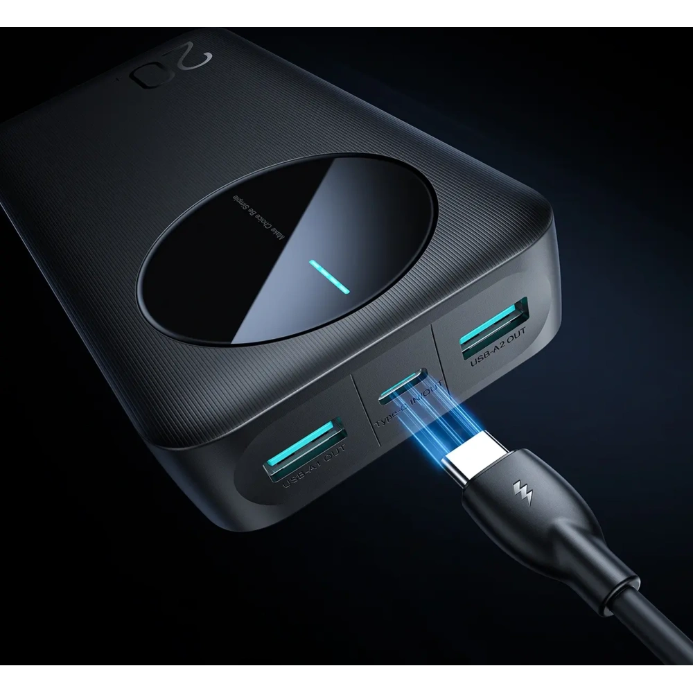 Powerbank Joyroom JR-PBF14 20000mAh 2.4A 2xUSB-A, USB-C czarny