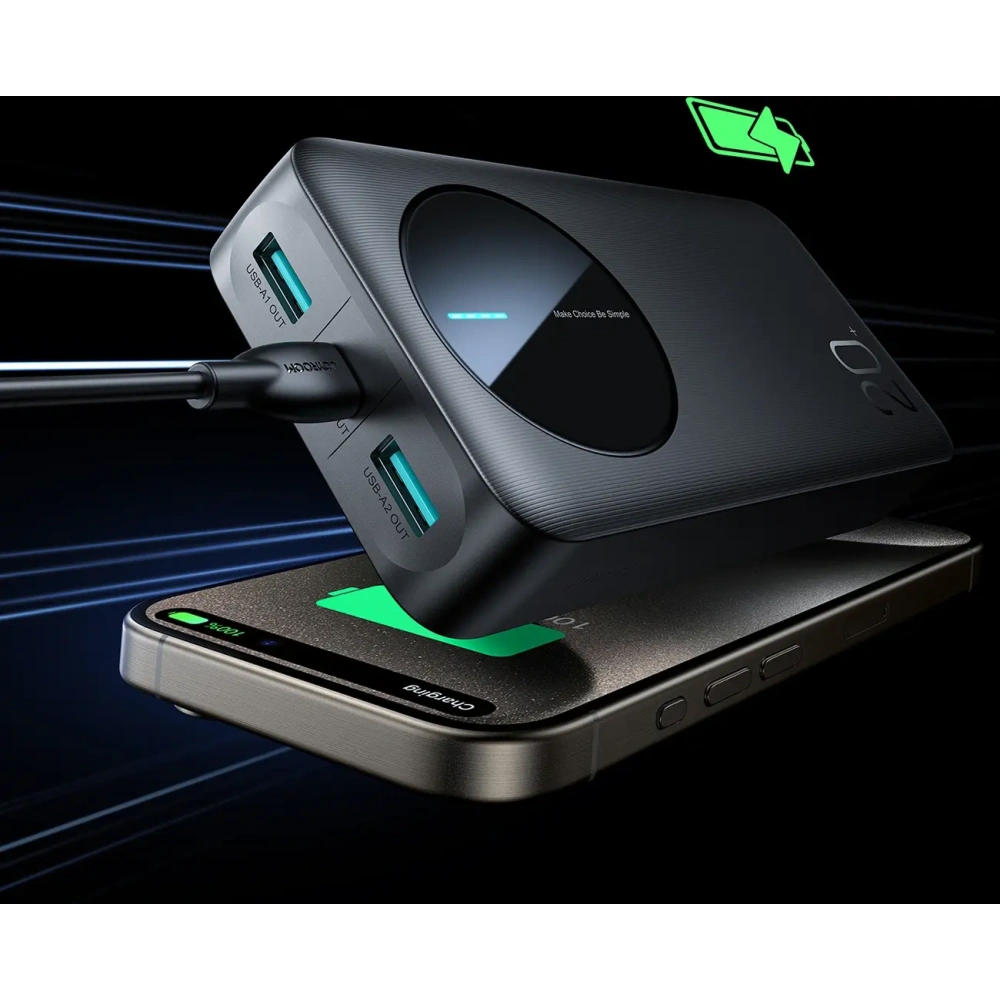 Powerbank Joyroom JR-PBF14 20000mAh 2.4A 2xUSB-A, USB-C czarny