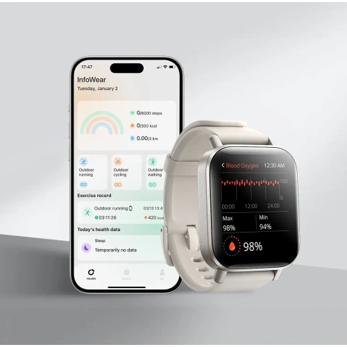 Kup Joyroom Fit-Life JR-FT3S Smartwatch mit Anruffunktion in Titanfarbe - JYR1067 - {ean13} - Sklep Home Screen