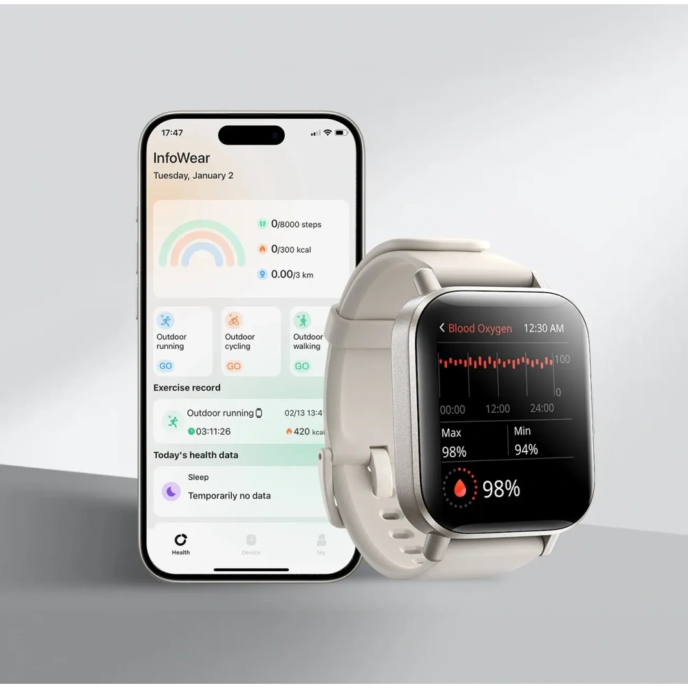 Smartwatch Joyroom Fit-Life JR-FT3S z funkcją odbierania połączeń w kolorze tytanowym
