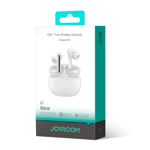 Kup Bezdrátová sluchátka do uší Joyroom Funpods JR-FN1 TWS Bluetooth 5.4 ANC ENC bílé - JYR1069 - {ean13} - Sklep Home Screen