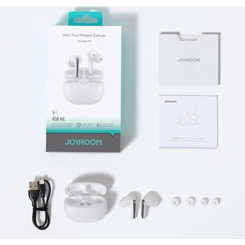 Kup Bezdrátová sluchátka do uší Joyroom Funpods JR-FN1 TWS Bluetooth 5.4 ANC ENC bílé - JYR1069 - {ean13} - Sklep Home Screen