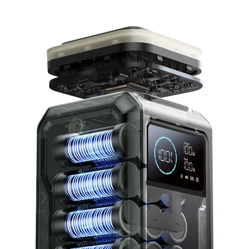 Kup Joyroom JR-PBF10 Powerbank 75000mAh 100W 3xUSB-A, 3xUSB-C mit faltbarem Taschenlampe und Griff grün - JYR1070 - {ean13} - Sklep Home Screen