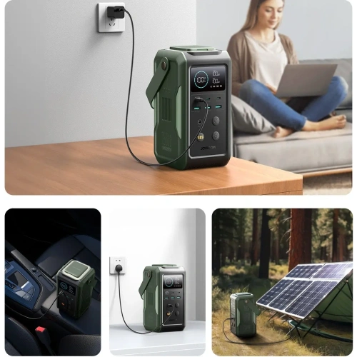 Buy Joyroom JR-PBF10 power bank 75000mAh 100W 3xUSB-A, 3xUSB-C with foldable flashlight and handle green - JYR1070 - {ean13} - Home Screen Store Europe