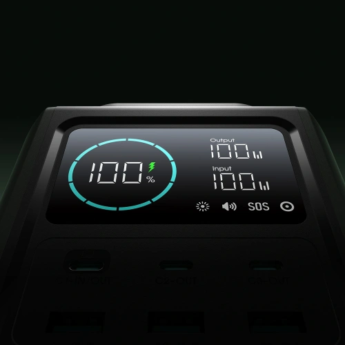 Kup Joyroom JR-PBF10 power bank 75000mAh 100W 3xUSB-A, 3xUSB-C hajtogatható zseblámpával és fogantyúval, zöld - JYR1070 - {ean13} - Sklep Home Screen
