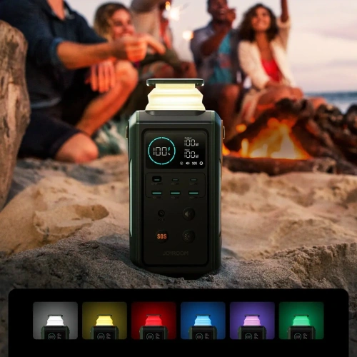 Buy Joyroom JR-PBF10 power bank 75000mAh 100W 3xUSB-A, 3xUSB-C with foldable flashlight and handle green - JYR1070 - {ean13} - Home Screen Store Europe