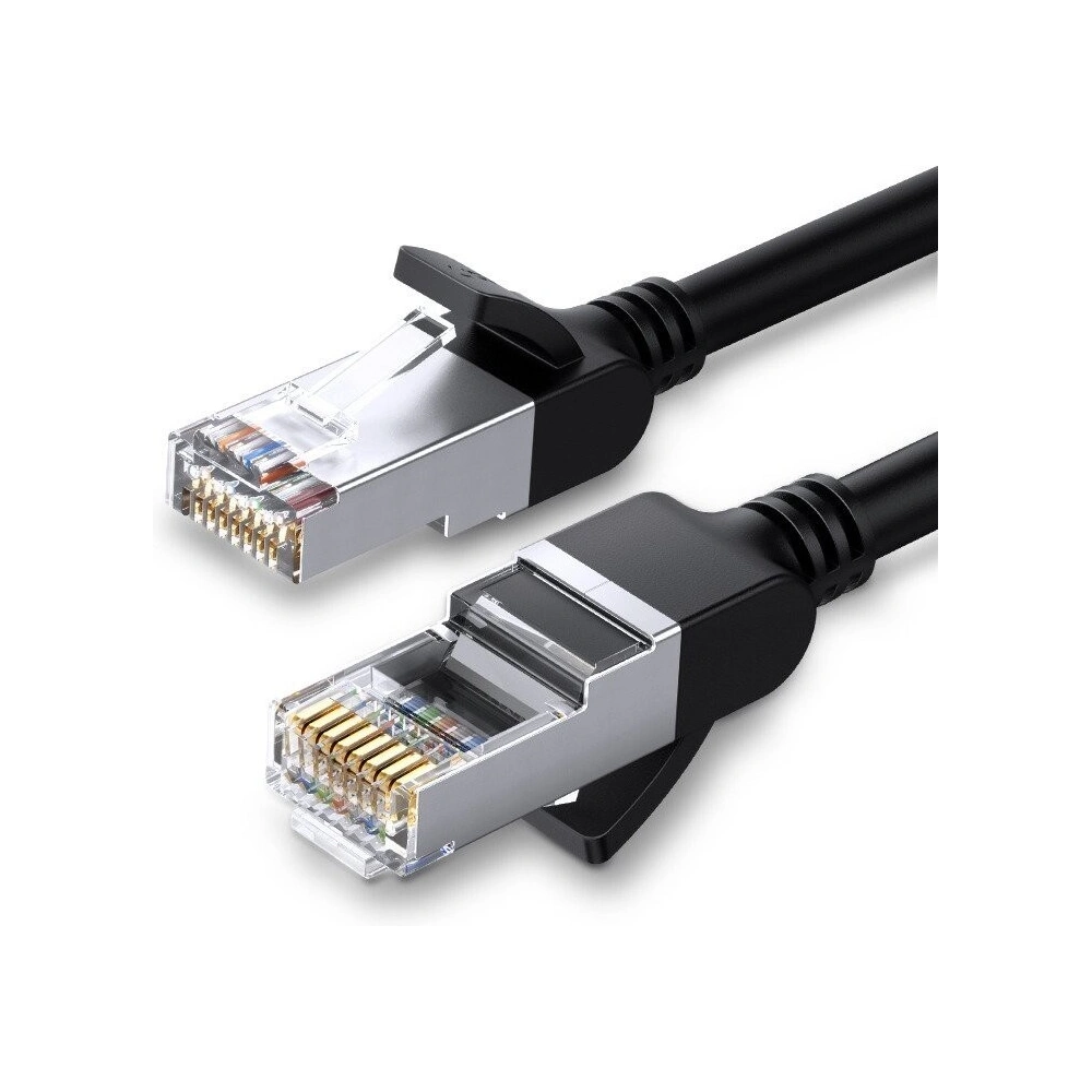 Kabel sieciowy UGREEN z metalowymi wtyczkami, Ethernet RJ45, Cat.6, UTP, 1m (czarny)