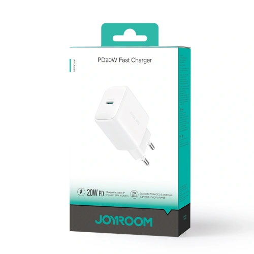 Buy Joyroom JR-TCF20 wall charger USB-C PD 20W white - JYR1072 - {ean13} - Home Screen Store Europe