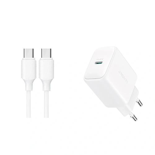 Kup Joyroom JR-TCF20 Wandladegerät USB-C PD 20W weiß + USB-C zu USB-C Kabel 1m - JYR1073 - {ean13} - Sklep Home Screen