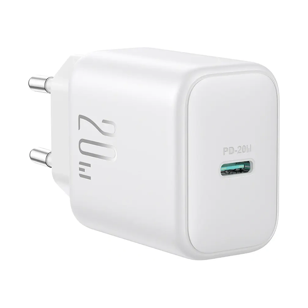 Ładowarka sieciowa Joyroom JR-TCF20 USB-C PD 20W biała + kabel USB-C / Lightning 1m