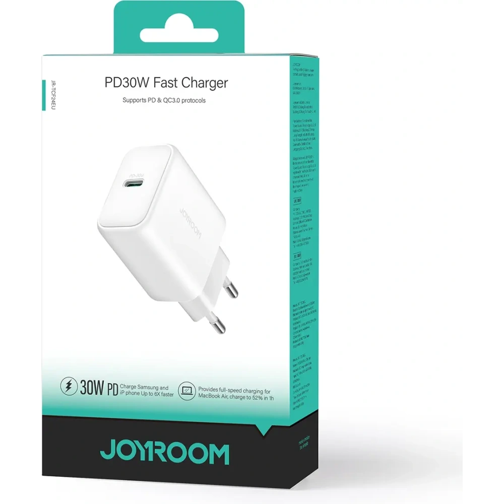 Ładowarka sieciowa Joyroom JR-TCF24 USB-C PD 30W QC SFC biała