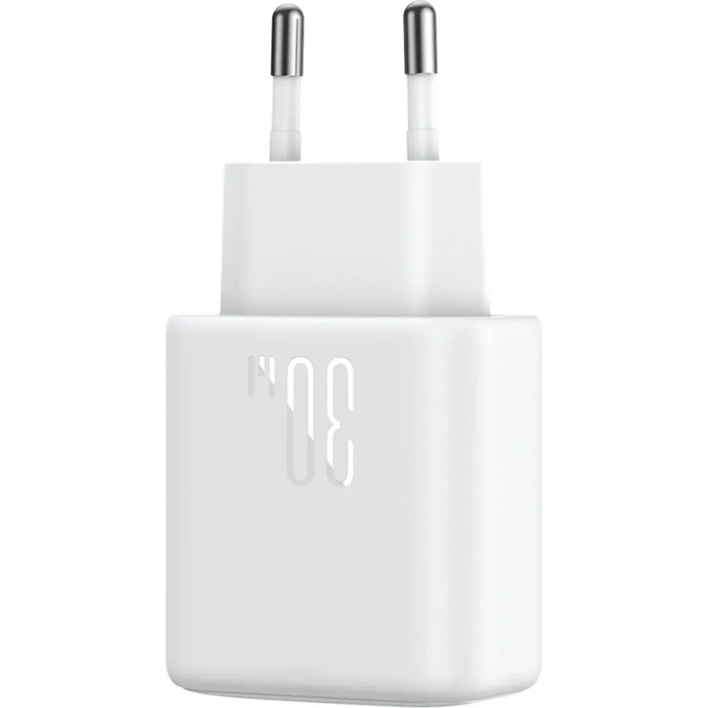 Ładowarka sieciowa Joyroom JR-TCF24 USB-C PD 30W QC SFC biała + kabel USB-C / USB-C 1m