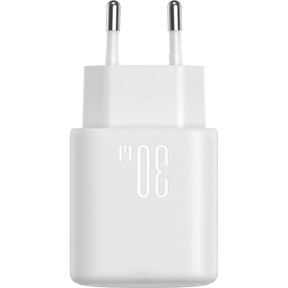 Ładowarka sieciowa Joyroom JR-TCF24 USB-C PD 30W QC SFC biała + kabel USB-C / USB-C 1m