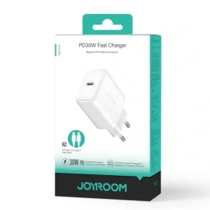 Kup Ładowarka sieciowa Joyroom JR-TCF24 USB-C PD 30W QC SFC biała + kabel USB-C / USB-C 1m - JYR1077 - {ean13} - Sklep Home Screen