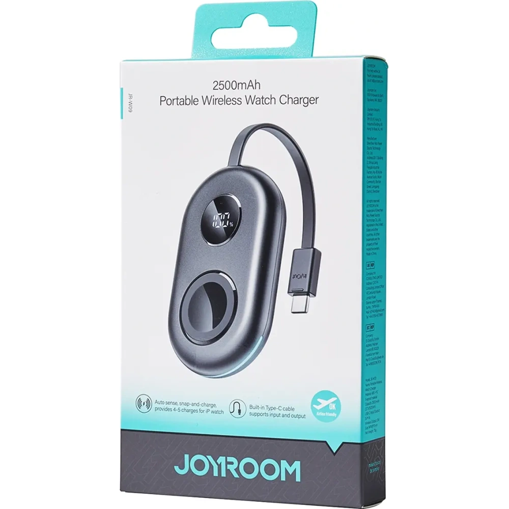 Powerbank Joyroom JR-W09 3W do Apple Watch z kablem USB-C czarna