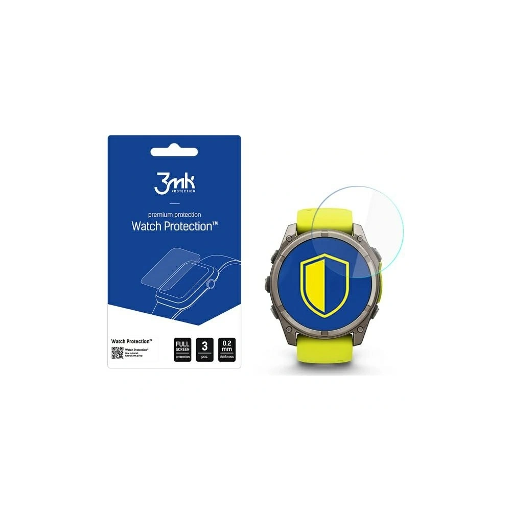 Szkło hybrydowe 3MK FlexibleGlass Watch Garmin Fenix 8 Solar / Sapphire 51mm