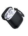 Silikon védőtok UGREEN fülhallgatókhoz Apple AirPods, karabinerrel (fekete)