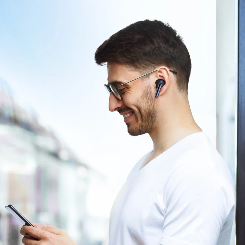 Bezprzewodowe słuchawki dokanałowe Joyroom Funpods JR-FN2 TWS Bluetooth 5.4 ANC IP54 czarne