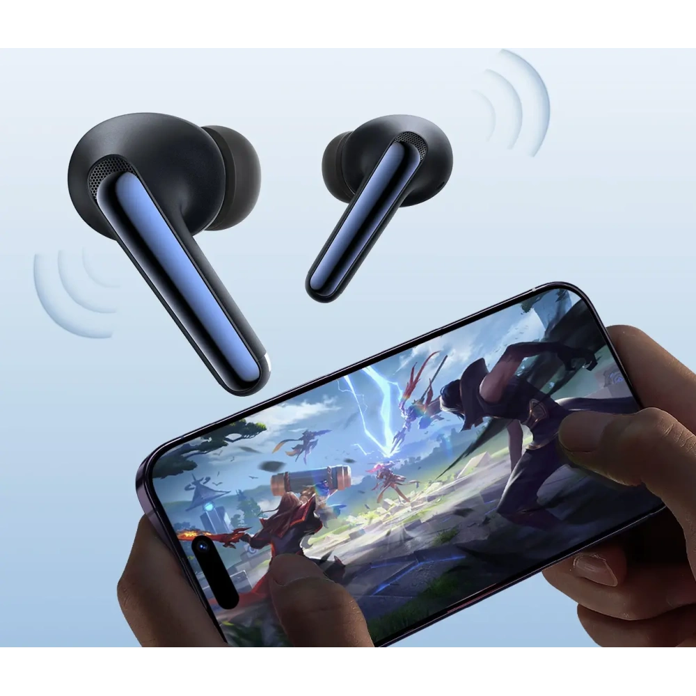 Bezprzewodowe słuchawki dokanałowe Joyroom Funpods JR-FN2 TWS Bluetooth 5.4 ANC IP54 czarne