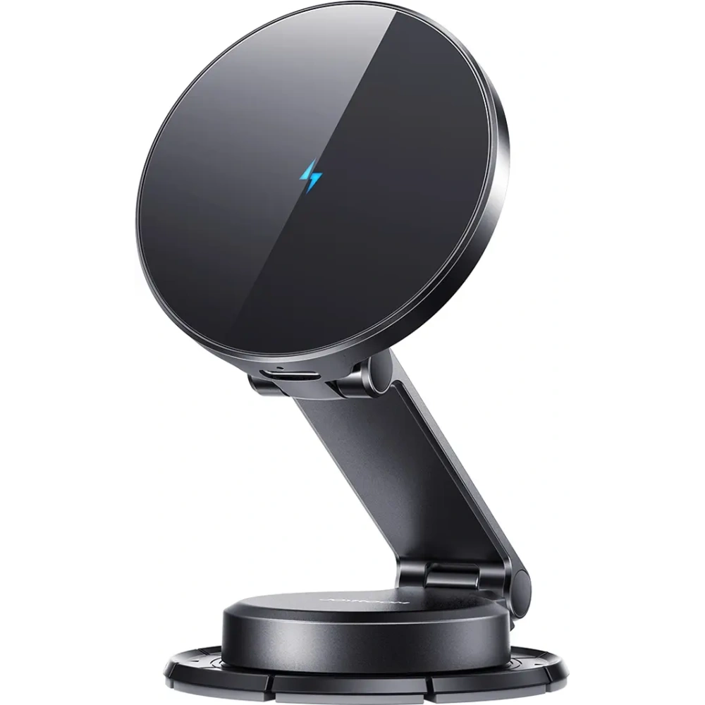 Magnetyczny uchwyt samochodowy z ładowarką bezprzewodową 15W na kokpit Joyroom JR-ZS408 czarny