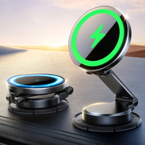 Kup Magnetický automobilový držák s bezdrátovou nabíječkou 15W na palubní desku Joyroom JR-ZS408 černý - JYR1089 - {ean13} - Sklep Home Screen