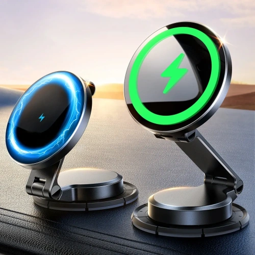 Kup Magnetický automobilový držák s bezdrátovou nabíječkou 15W na palubní desku Joyroom JR-ZS408 černý - JYR1089 - {ean13} - Sklep Home Screen