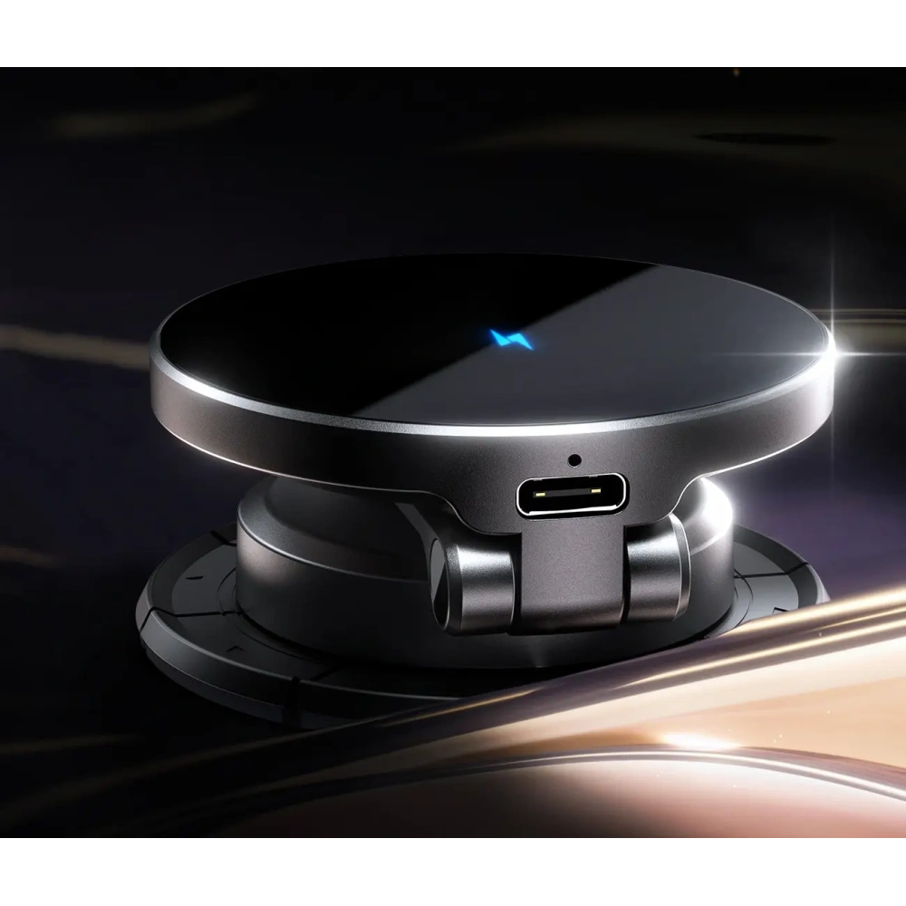 Magnetyczny uchwyt samochodowy z ładowarką bezprzewodową 15W na kokpit Joyroom JR-ZS408 czarny