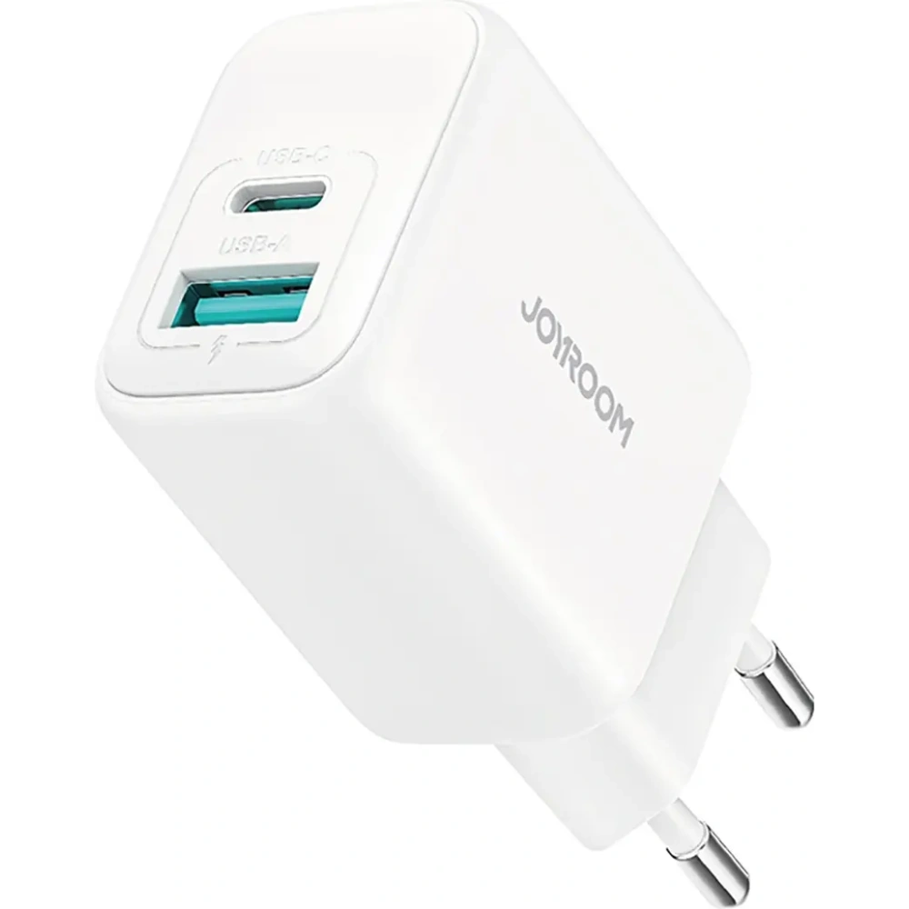 Ładowarka sieciowa Joyroom JR-TCF21 USB-C / USB-A 20W PD / QC 3.0 biała