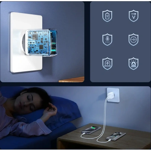 Kup Joyroom JR-TCF21 încărcător de perete USB-C / USB-A 20W PD / QC 3.0 alb - JYR1092 - {ean13} - Sklep Home Screen