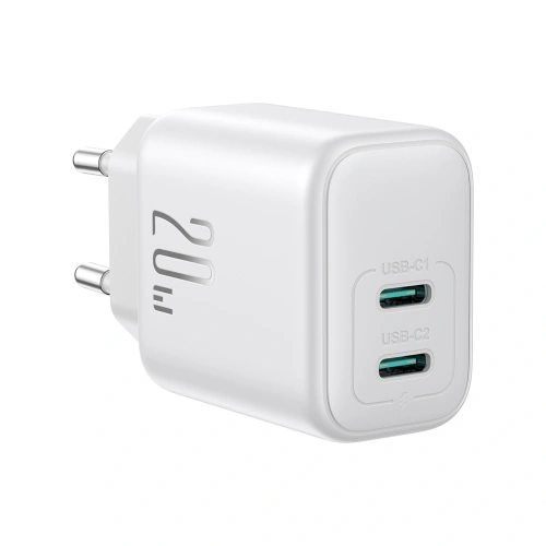 Kup Ładowarka sieciowa Joyroom JR-TCF12 2xUSB-C 20W PD / QC 3.0 biała - JYR1093 - {ean13} - Sklep Home Screen