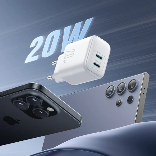 Kup Ładowarka sieciowa Joyroom JR-TCF12 2xUSB-C 20W PD / QC 3.0 biała - JYR1093 - {ean13} - Sklep Home Screen
