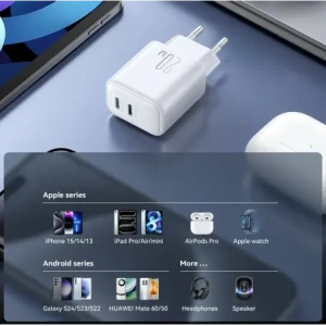 Kup Ładowarka sieciowa Joyroom JR-TCF12 2xUSB-C 20W PD / QC 3.0 biała - JYR1093 - {ean13} - Sklep Home Screen