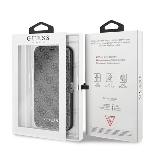 Kup Guess Apple Tasche GUFLBKI614GG iPhone XR grau/grau Buch 4G - GUE387GRY - {ean13} - Sklep Home Screen