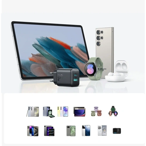 Kup Ładowarka sieciowa Joyroom JR-TCF13 USB-A, USB-C 25W SFC / PPS / PD czarna - JYR1094 - {ean13} - Sklep Home Screen