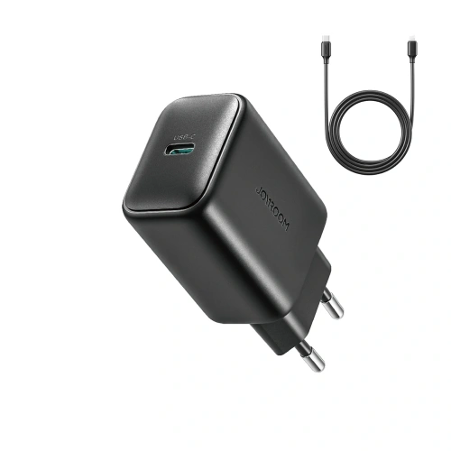Kup Ładowarka sieciowa Joyroom JR-TCF23 USB-C 25W SFC / PPS / PD czarna + kabel USB-C / USB-C 1m - JYR1096 - {ean13} - Sklep Home Screen