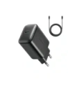 Joyroom JR-TCF23 wall charger USB-C 25W SFC / PPS / PD black + USB-C to USB-C cable 1m