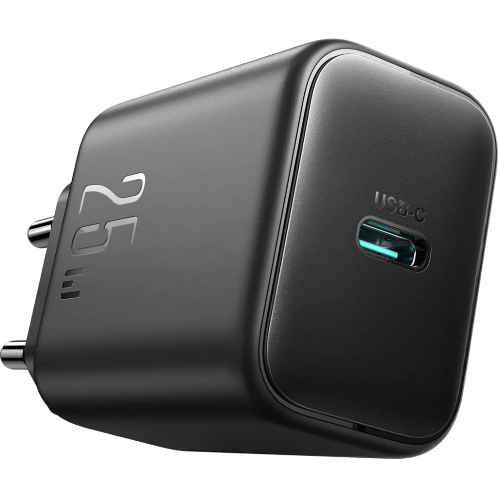 Ładowarka sieciowa Joyroom JR-TCF23 USB-C 25W SFC / PPS / PD czarna + kabel USB-C / USB-C 1m