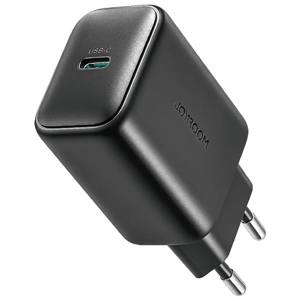 Ładowarka sieciowa Joyroom JR-TCF23 USB-C 25W SFC / PPS / PD czarna + kabel USB-C / USB-C 1m