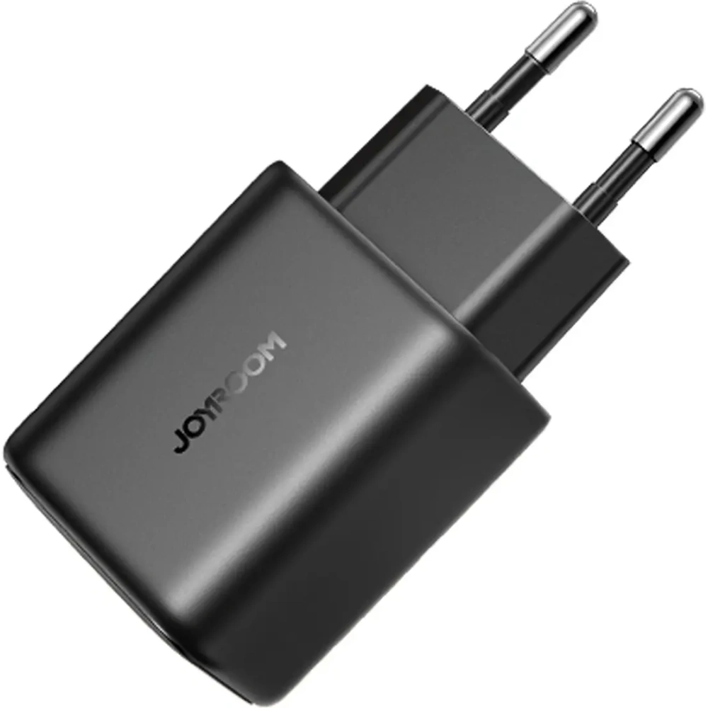 Ładowarka sieciowa Joyroom JR-TCF23 USB-C 25W SFC / PPS / PD czarna + kabel USB-C / USB-C 1m