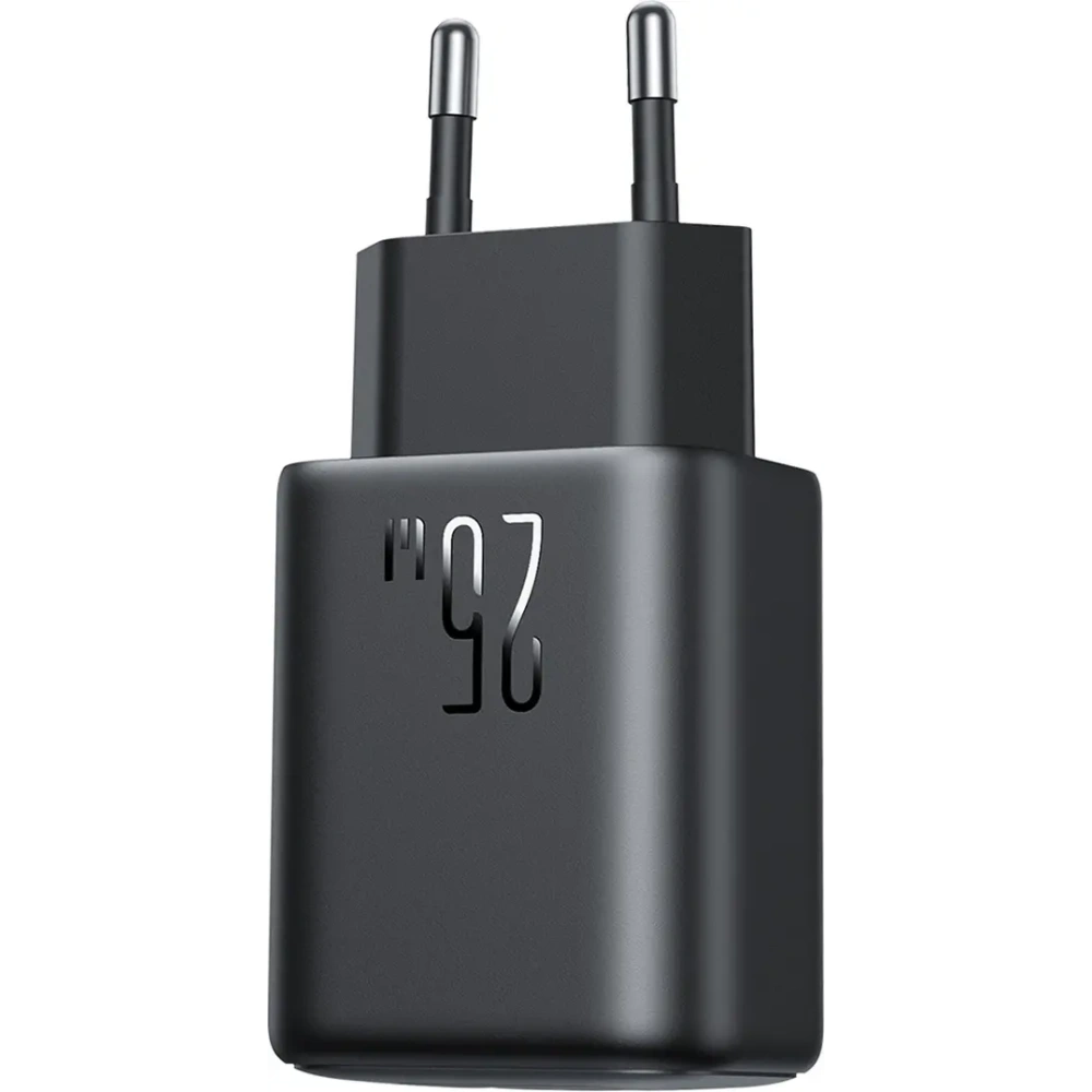 Ładowarka sieciowa Joyroom JR-TCF23 USB-C 25W SFC / PPS / PD czarna + kabel USB-C / USB-C 1m