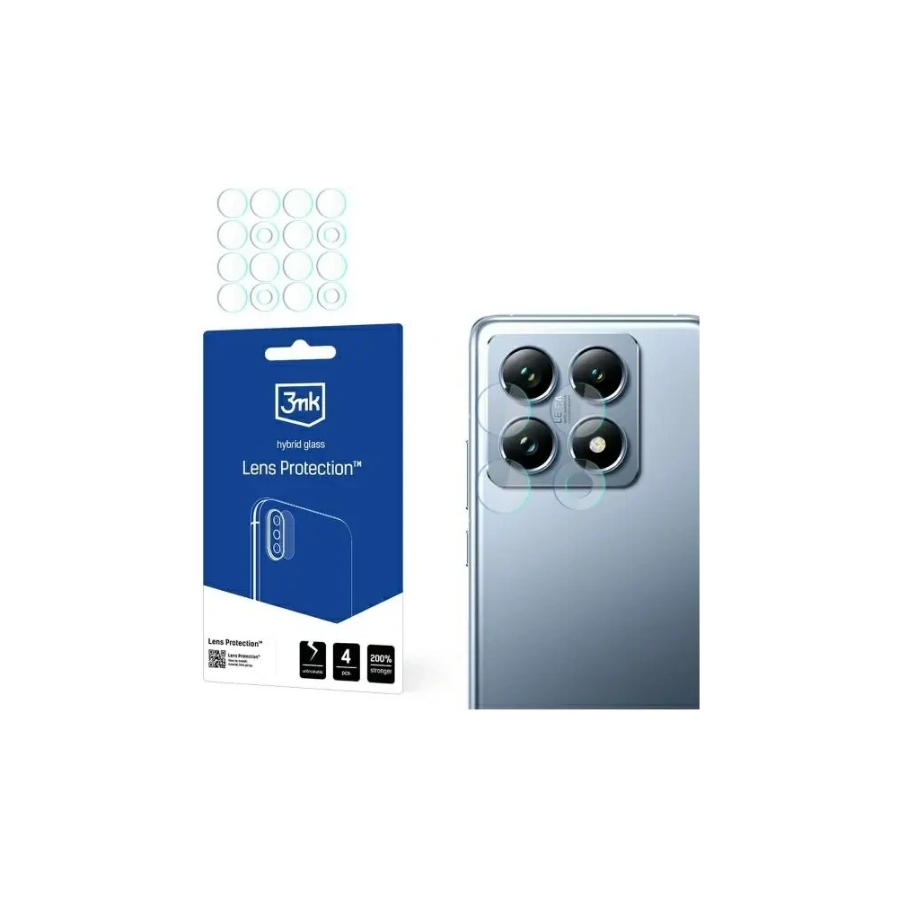 Szkło hybrydowe na obiektyw aparatu 3MK Lens Protect Xiaomi 14T / 14T Pro [4 PACK]