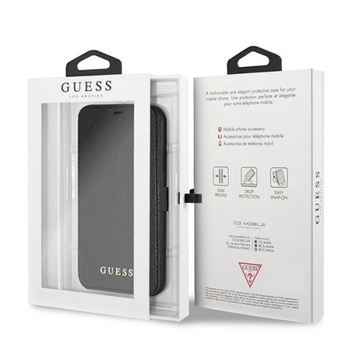 Kup Etui Guess GUFLBKI61IGLBK Apple iPhone XR negru /czarny book Iridescent - GUE390BLK - {ean13} - Sklep Home Screen